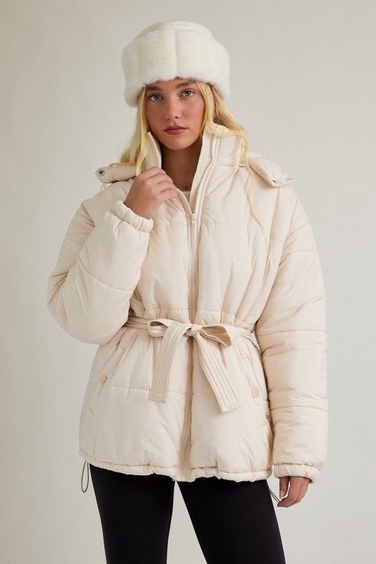 Snowbound Belted Puffer Jacket