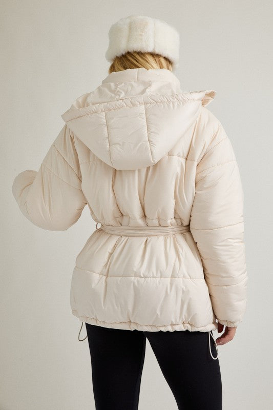 Snowbound Belted Puffer Jacket