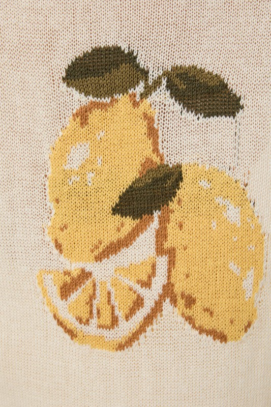 Fresh Picked Lemon Knit Sweater