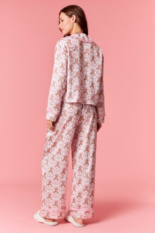 Bear & Bow Satin Pajama Pants