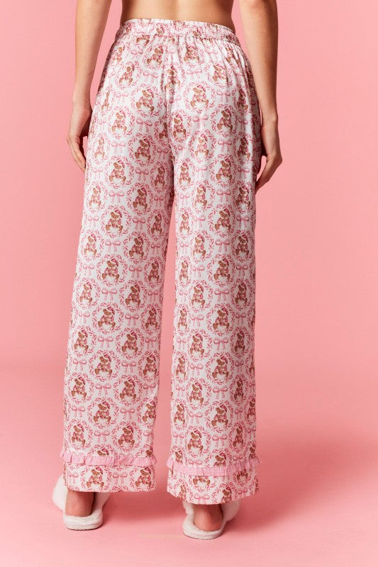 Bear & Bow Satin Pajama Pants