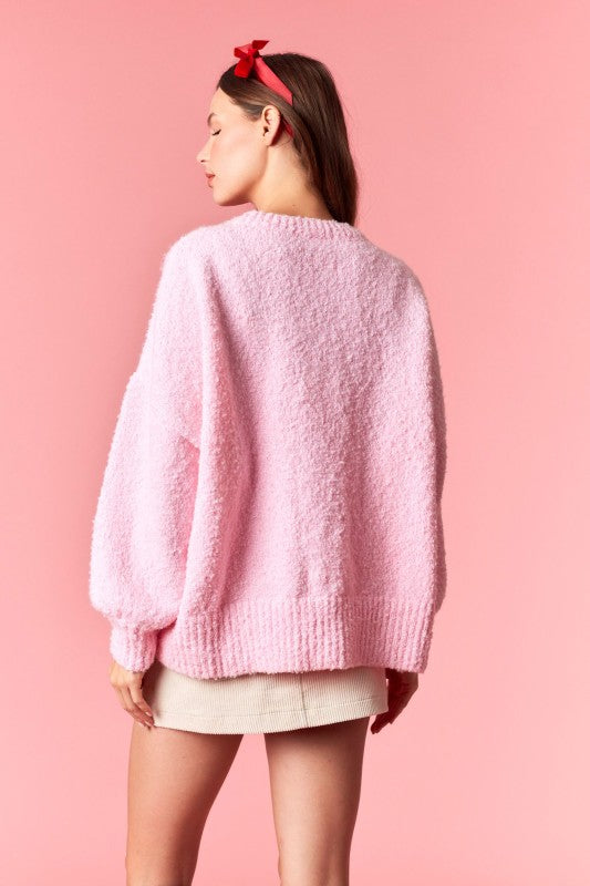 Pretty Pink Christmas Tree Sweater