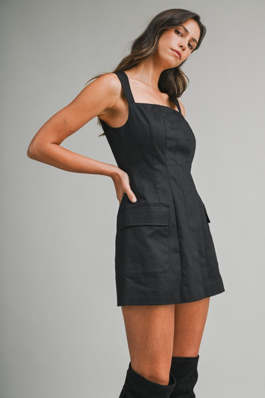 Always Classy Cargo Pocketed Mini Dress