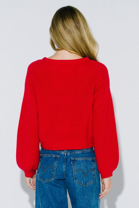 Love Script Graphic Sweater