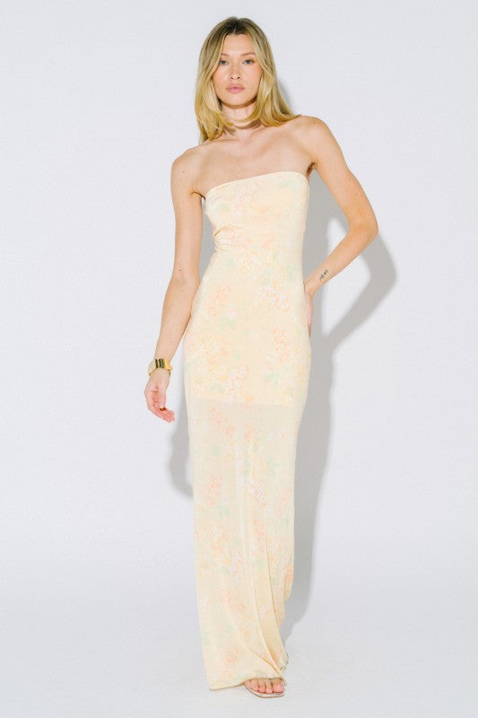 Sunlit Parlor Tube Maxi Dress