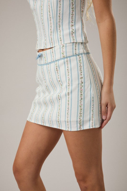 Near The Dock Cotton Mini Skirt