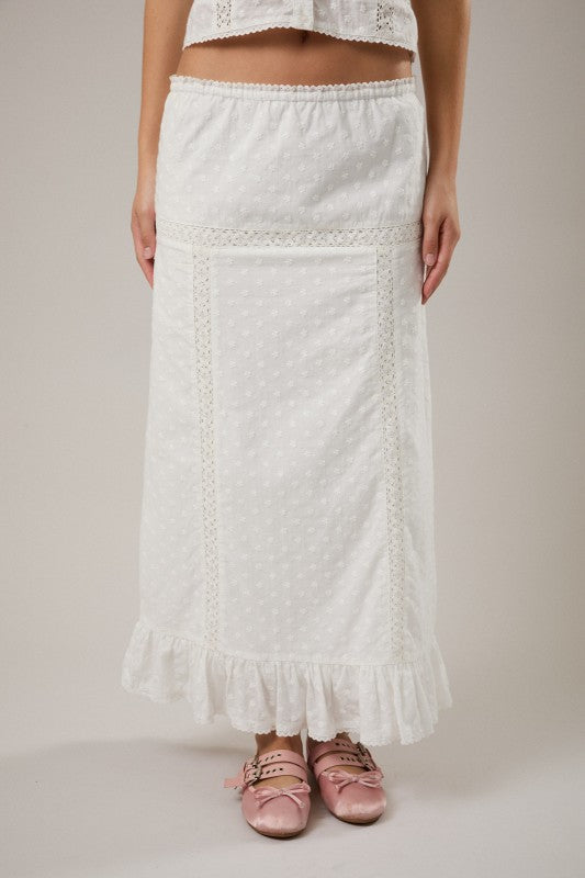 Sunshine Plans Lace Maxi Skirt