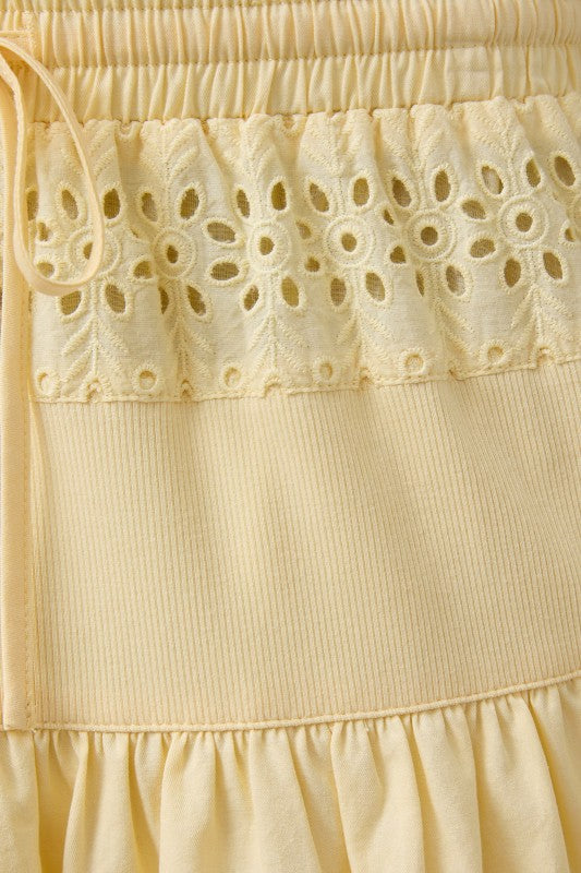 Corner Stand Lace Maxi Skirt