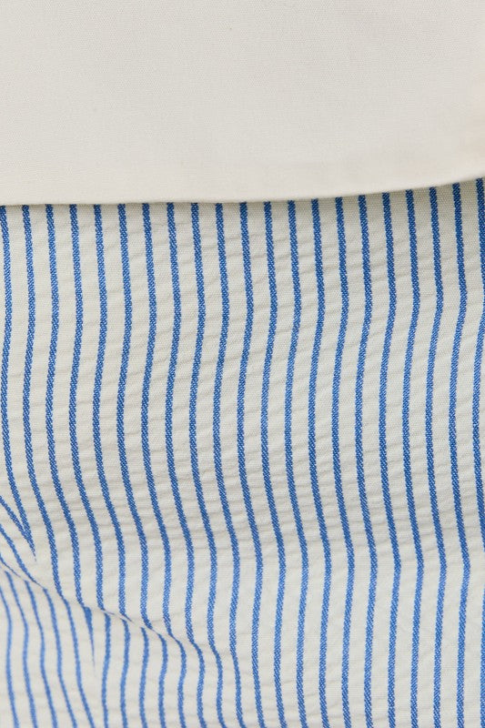 Folded Stripe Corset Top