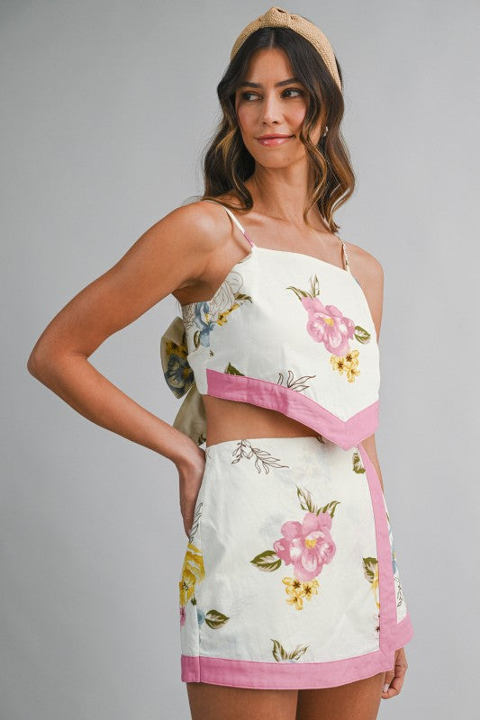 Love Note Bow Tie Crop Top