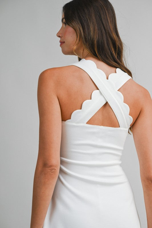 Country Club Scallop Mini Dress