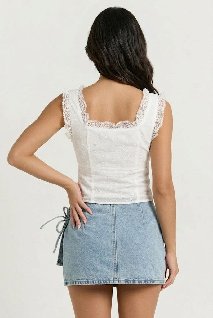 Ruffle Lace Top