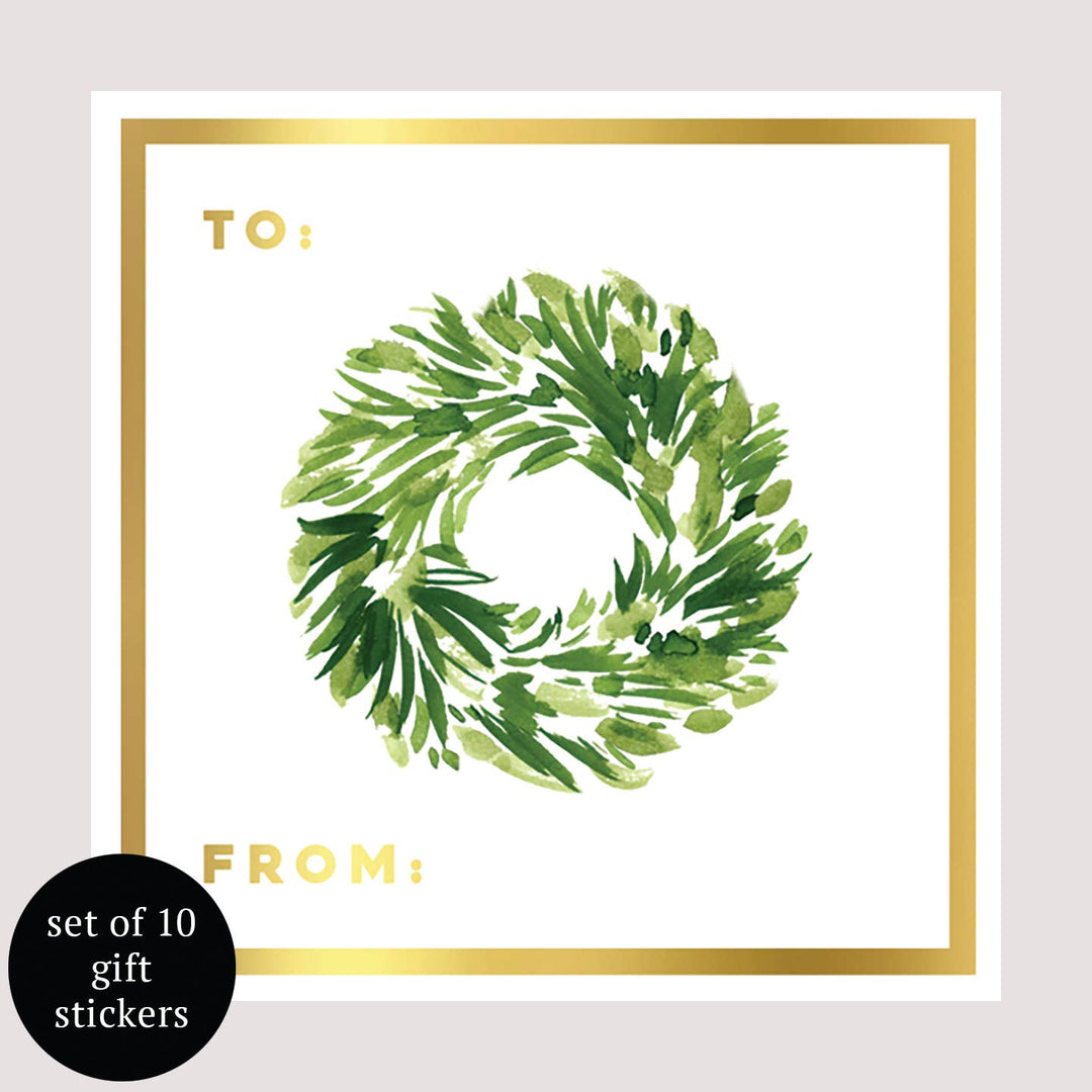 Wreath Holiday Gift Tags - Set of 10