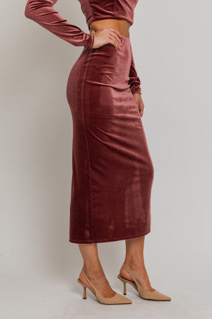 Making Magic Velvet Midi Skirt