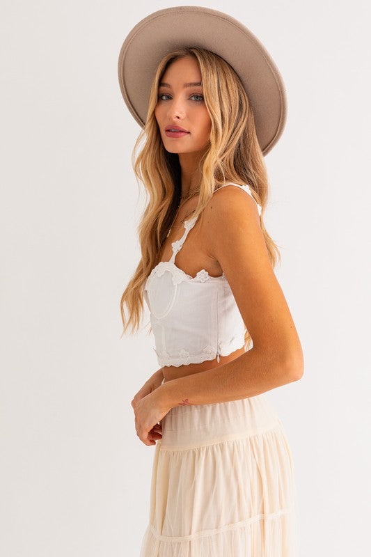 Cotton Dreams Corset Crop Top