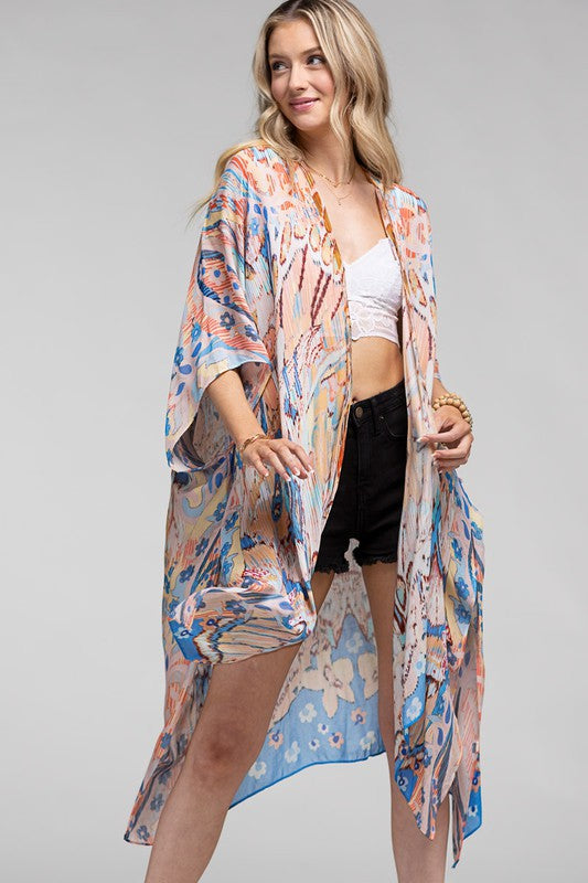 Sapphire Bay Open Front Kimono