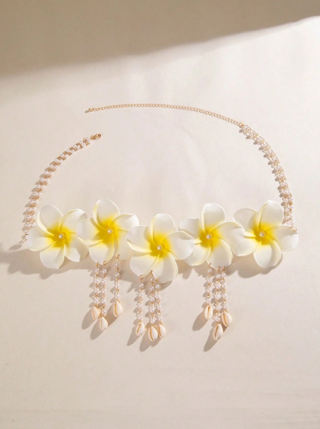 Plumeria Pearl Shell Waist Chain