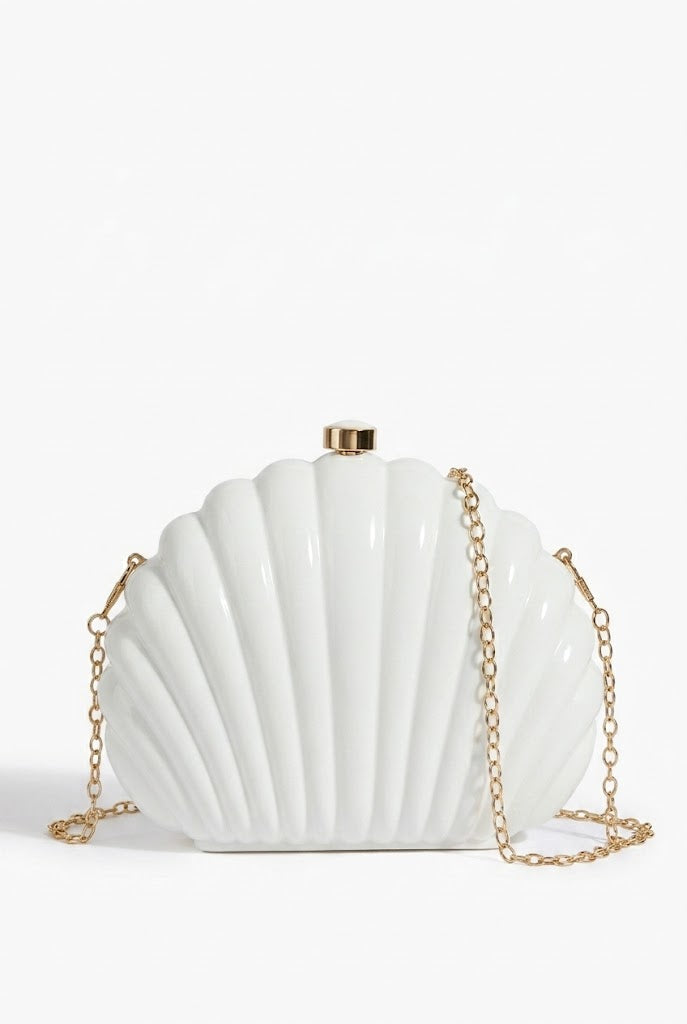 Pearl Shell Crossbody Clutch