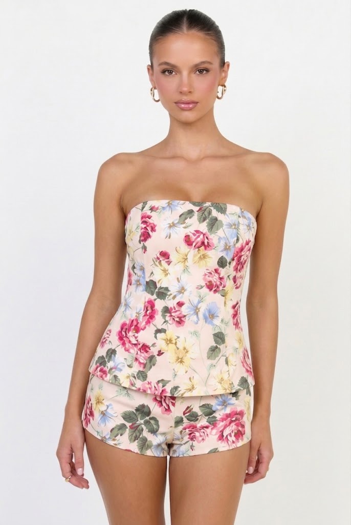 Sunday Garden Strapless Top