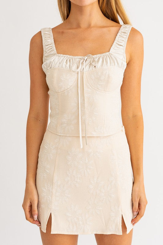 Newport Manor Cream Floral Sleeveless Top - Final Sale