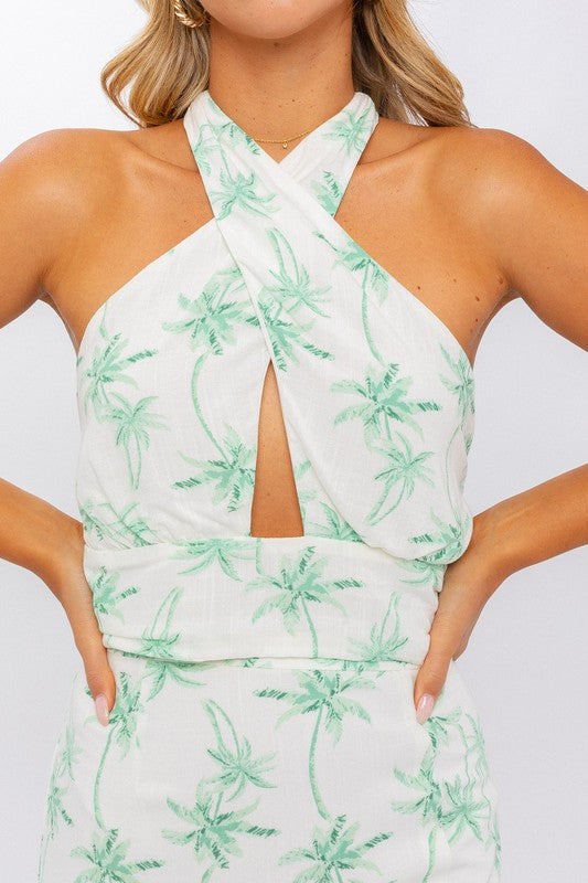 Palm Beach Beauty Criss Cross Halter Top - Final Sale