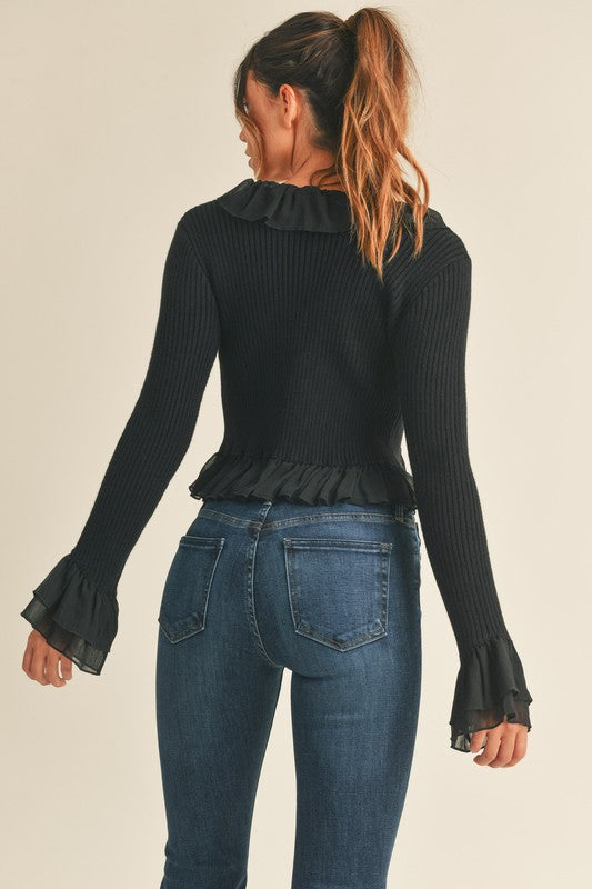 Fresh and Fancy Ruffle Long Sleeve Top