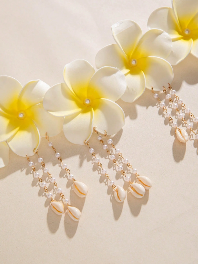 Plumeria Pearl Shell Waist Chain