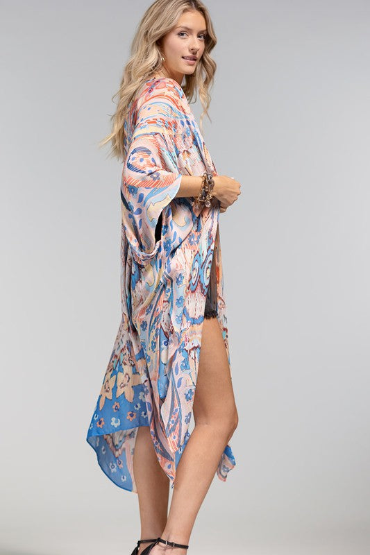 Sapphire Bay Open Front Kimono