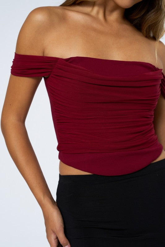 Second Glance Off Shoulder Corset Top