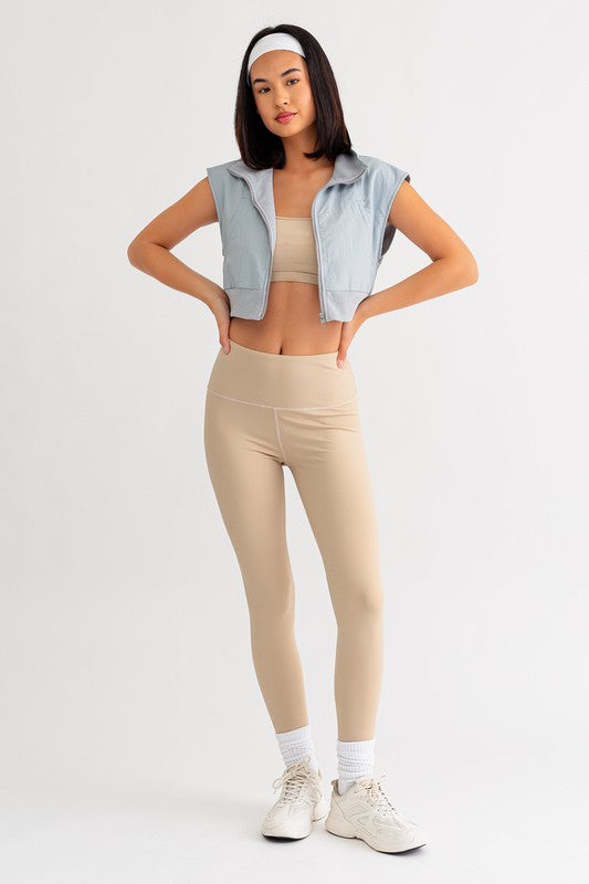 Power Play Sleeveless Crop Vest Jacket