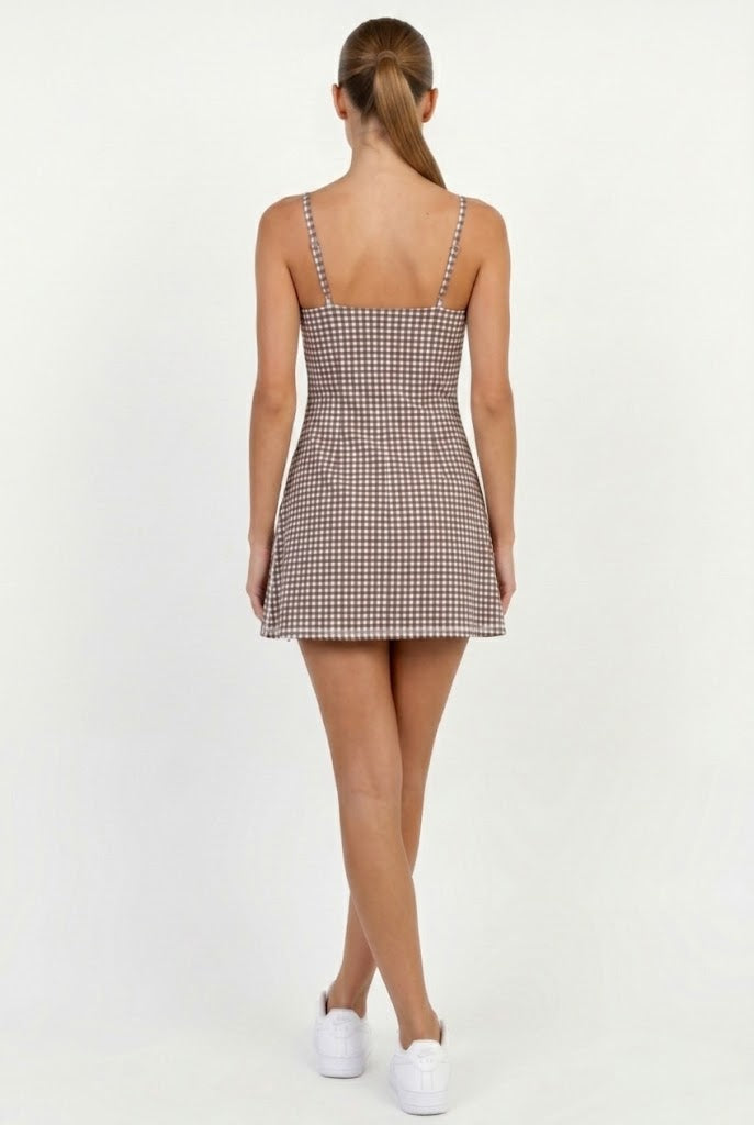 Gingham Sweetheart Soft Sculpt Mini Dress