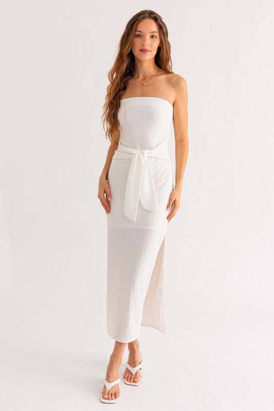 Summer In Capri Front Tie Midi Dress - Final Sale