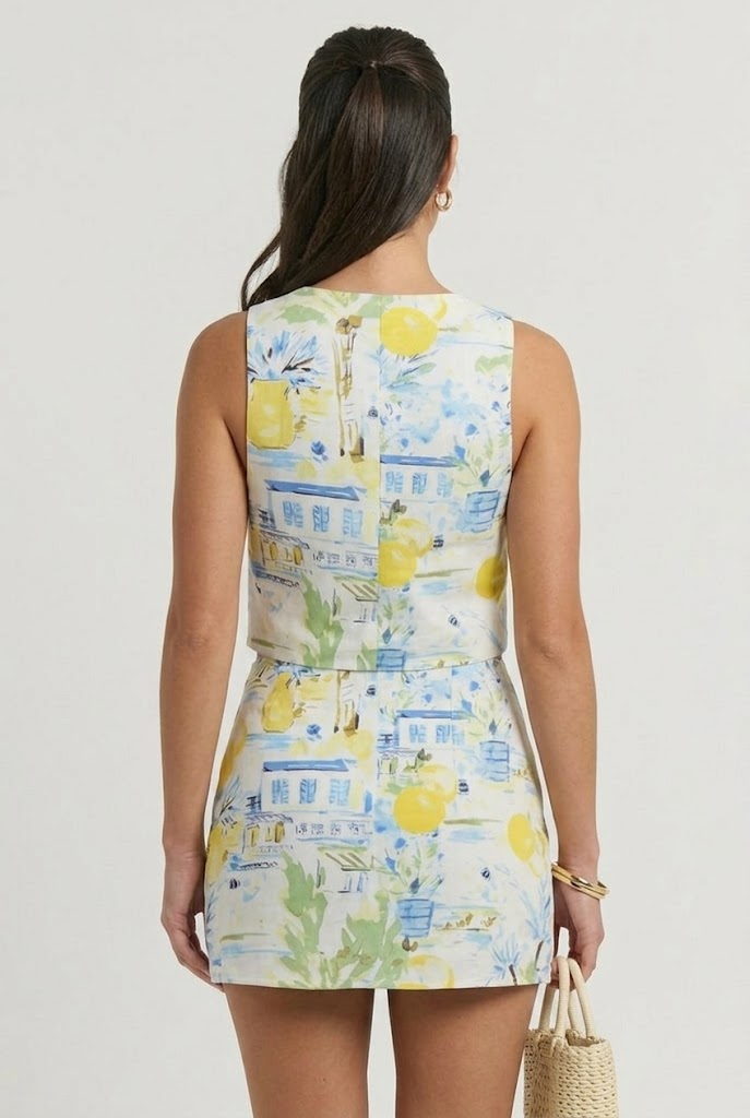 Amalfi Coast Cropped Vest