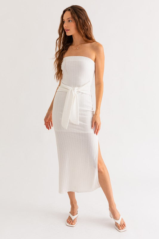 Summer In Capri Front Tie Midi Dress - Final Sale