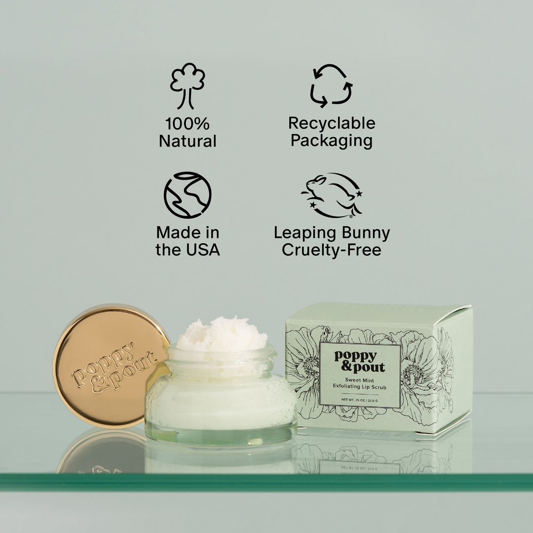 Poppy & Pout Sweet Mint Lip Scrub