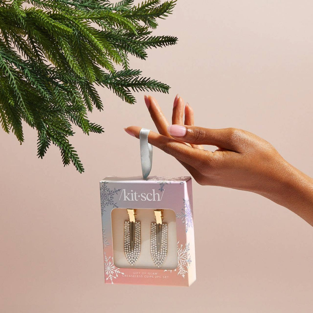 KITSCH Holiday Rhinestone Creaseless Clips Set