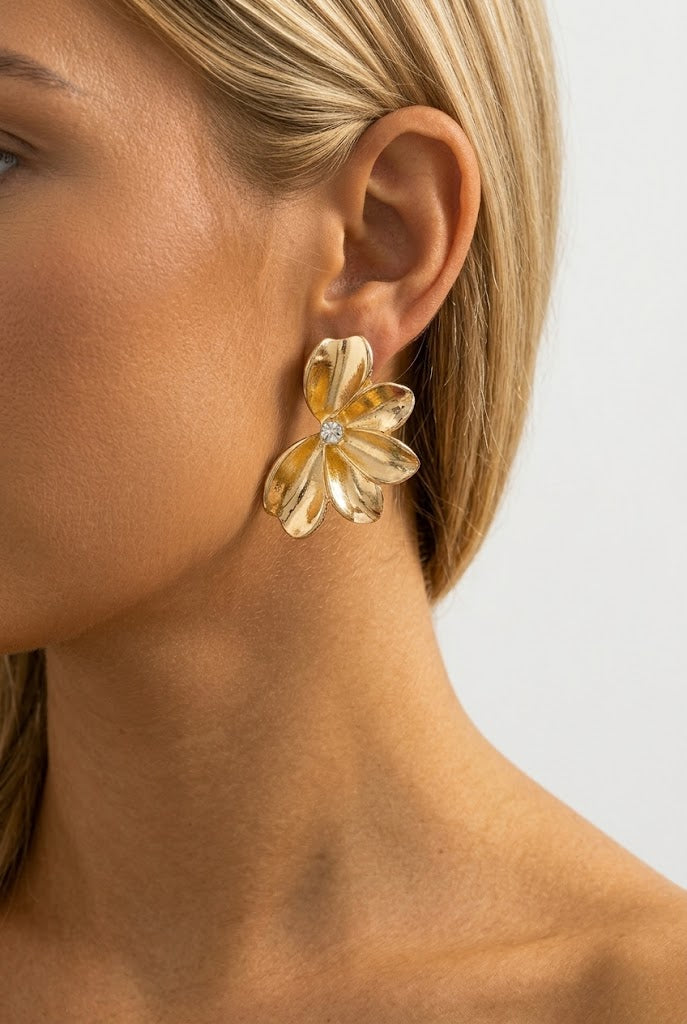Crystal Bloom Stud Earrings