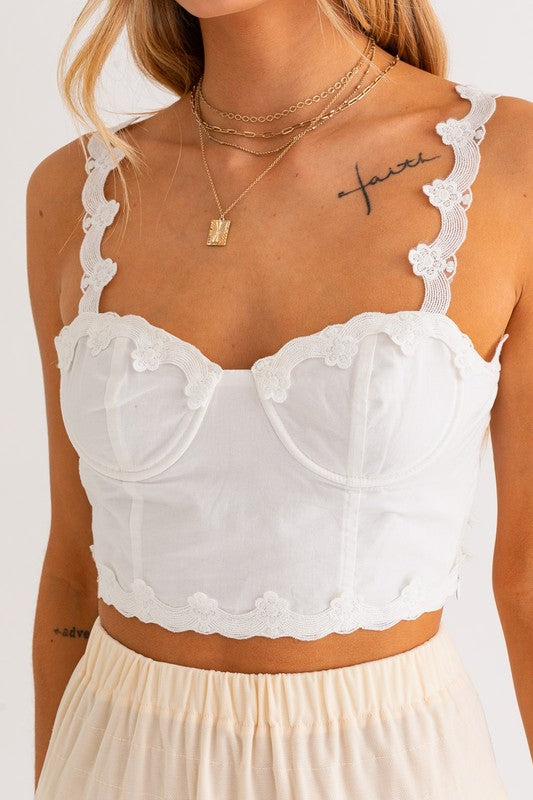 Cotton Dreams Corset Crop Top