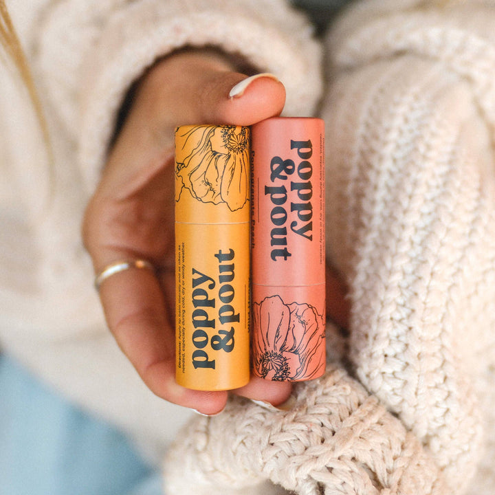 Poppy & Pout Pomegranate Peach Lip Balm