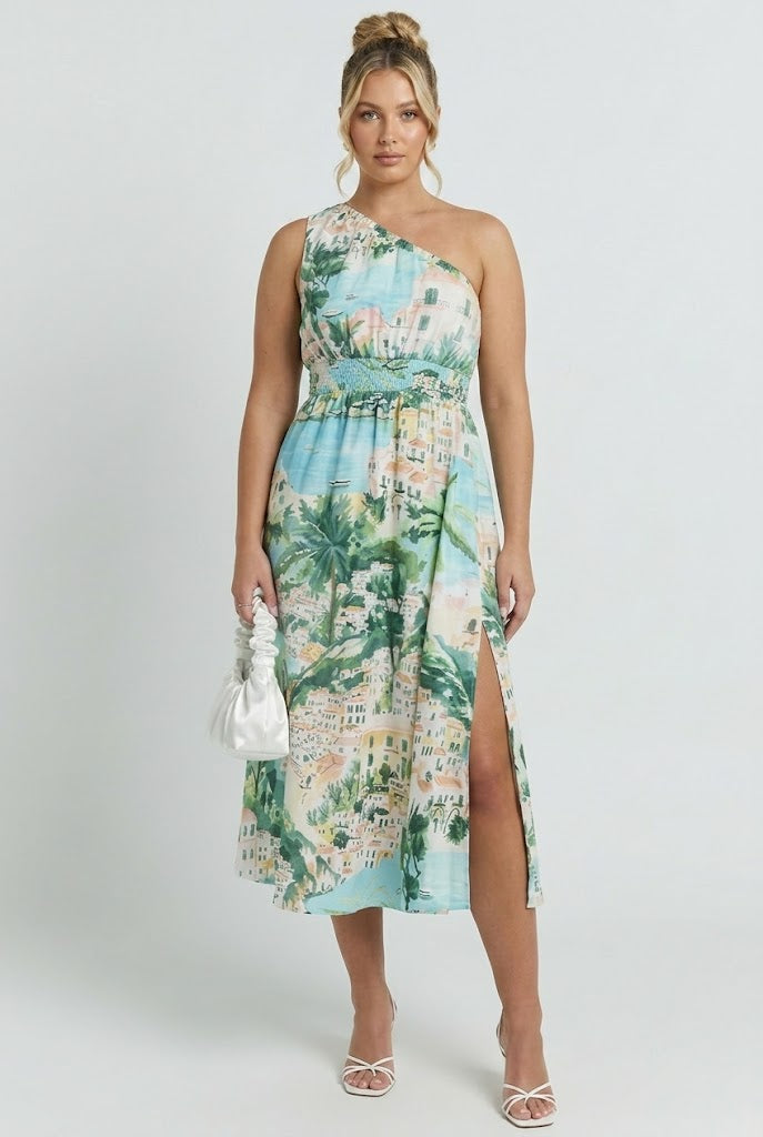 Piti Town Islay Smocked Midi Dress
