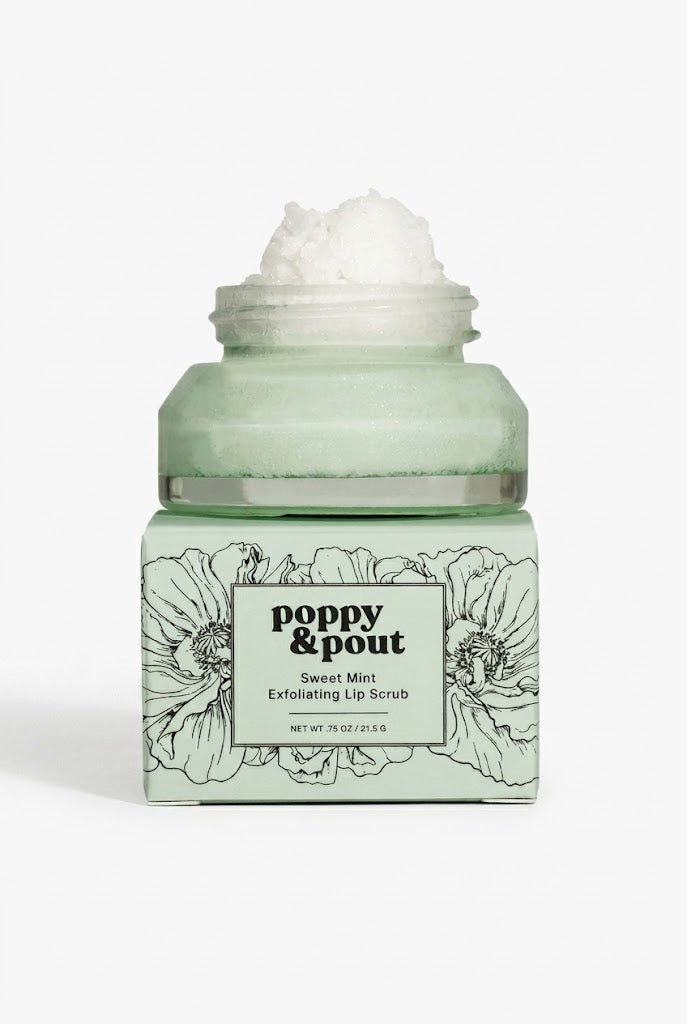 Poppy & Pout Sweet Mint Lip Scrub