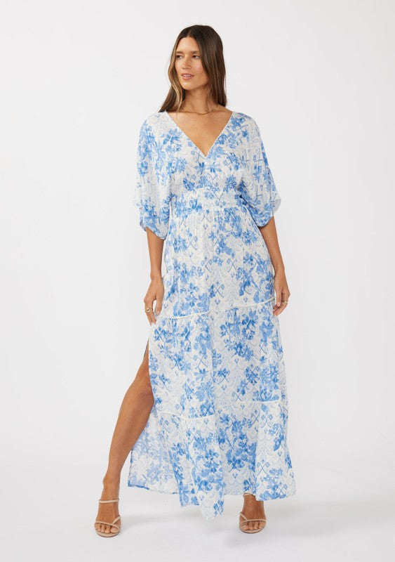 Yasmin Kimono Sleeve Maxi Dress