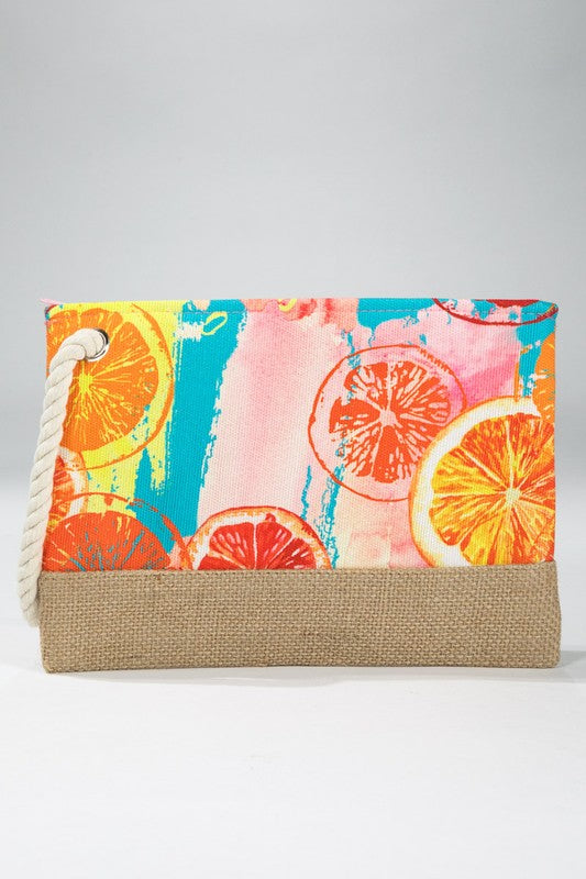 Main Squeeze Citrus Jute Pouch - Final Sale