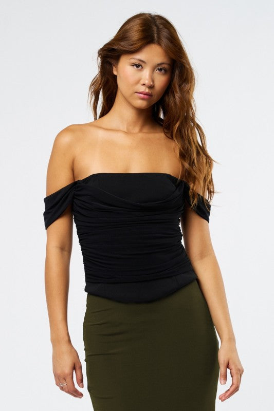Second Glance Off Shoulder Corset Top