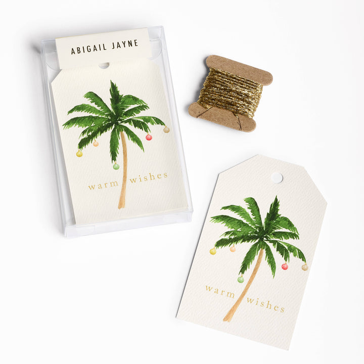 Holiday Palm Tree Gift Tags - Set of 8