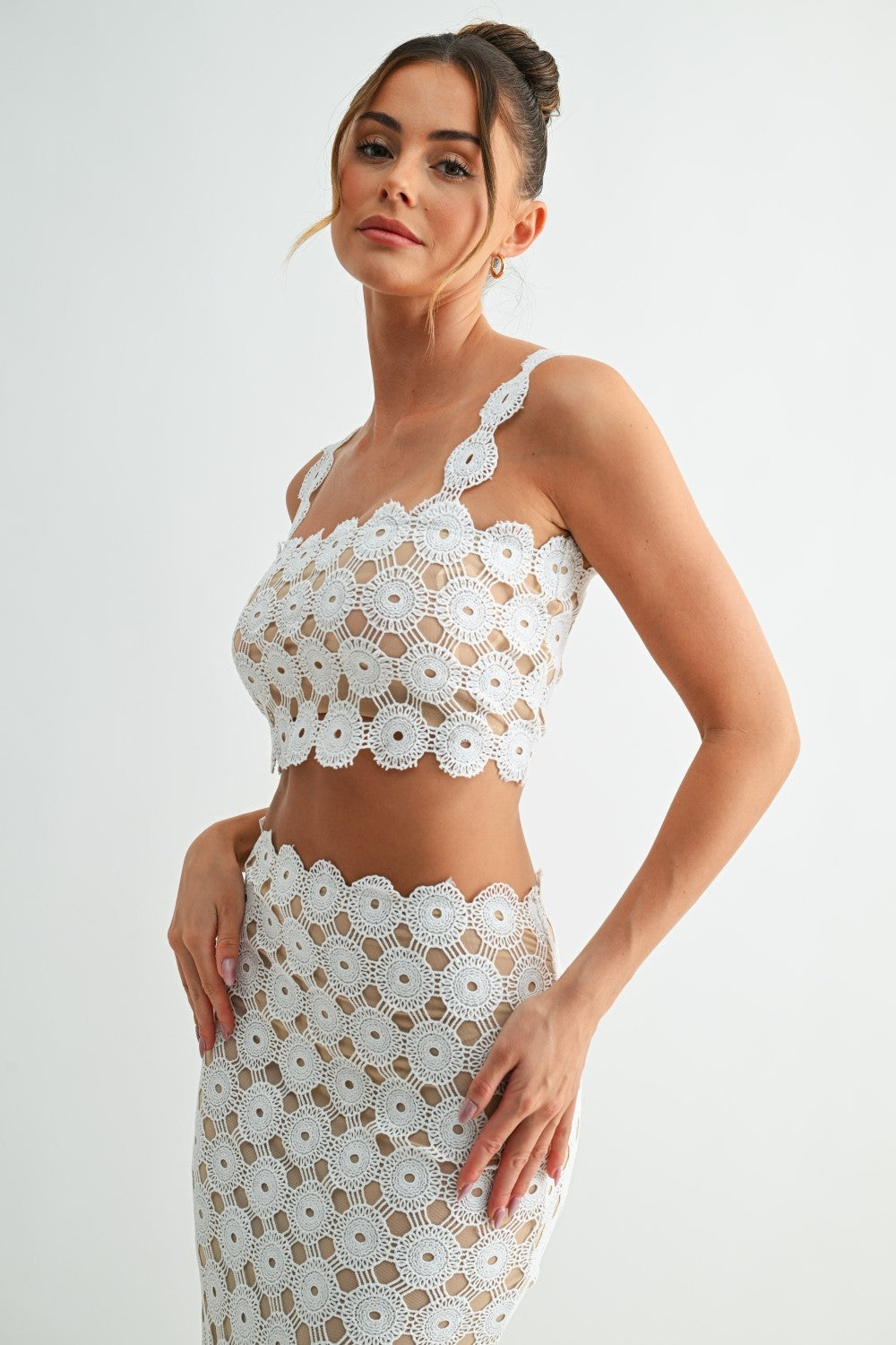The White Villa Lace Maxi Set