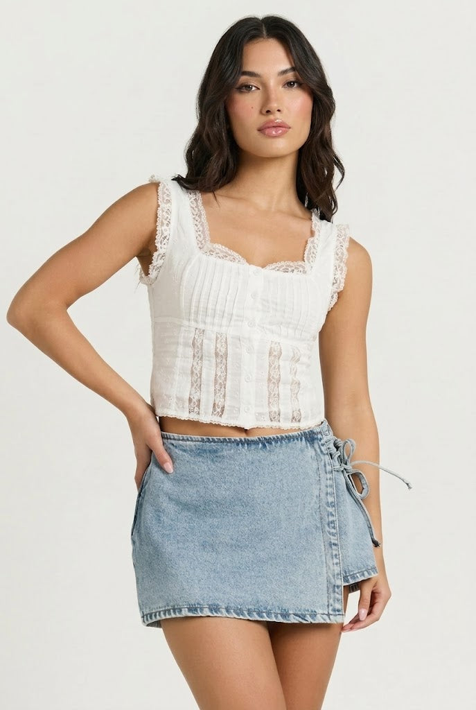 Ruffle Lace Top