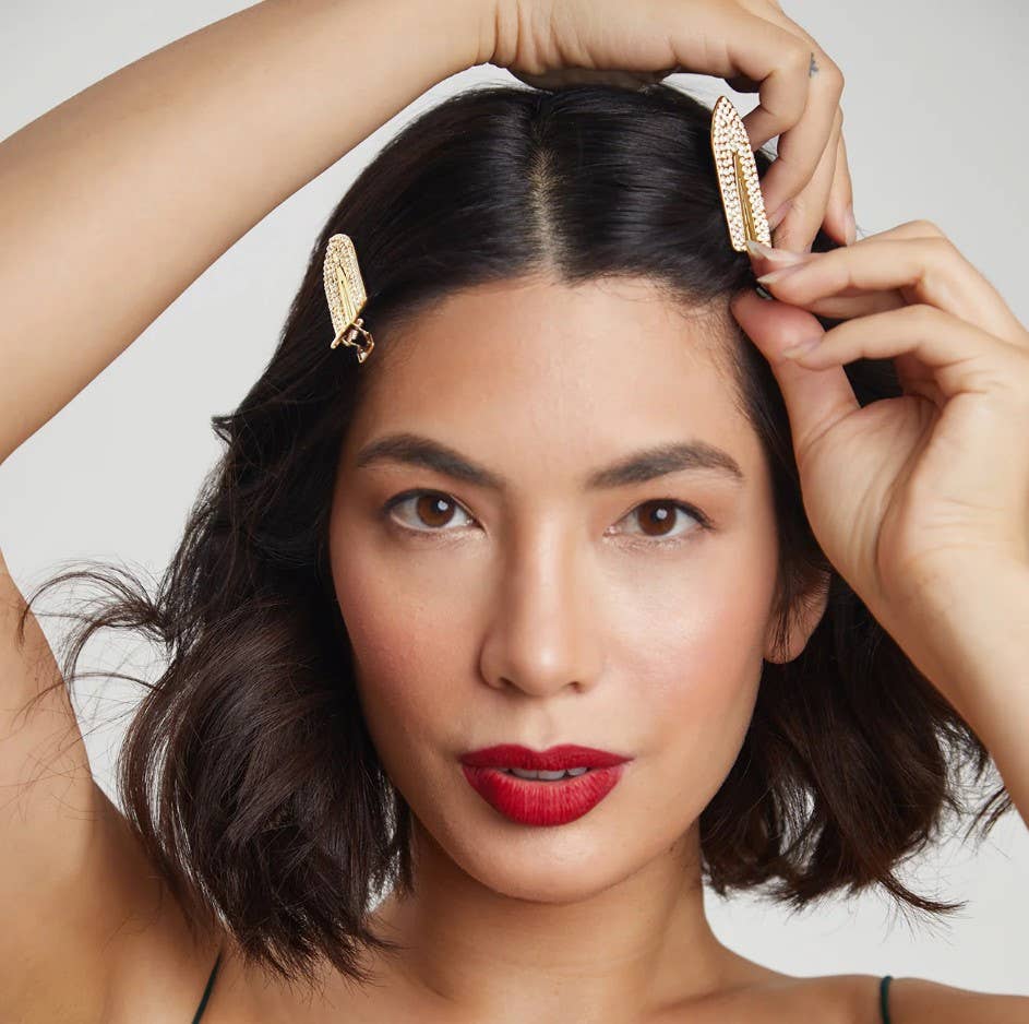 KITSCH Holiday Rhinestone Creaseless Clips Set