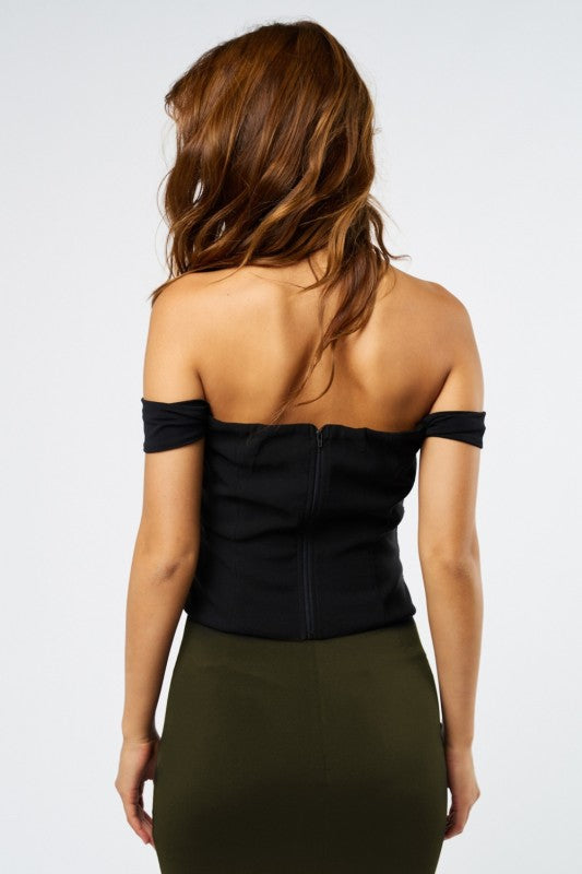 Second Glance Off Shoulder Corset Top