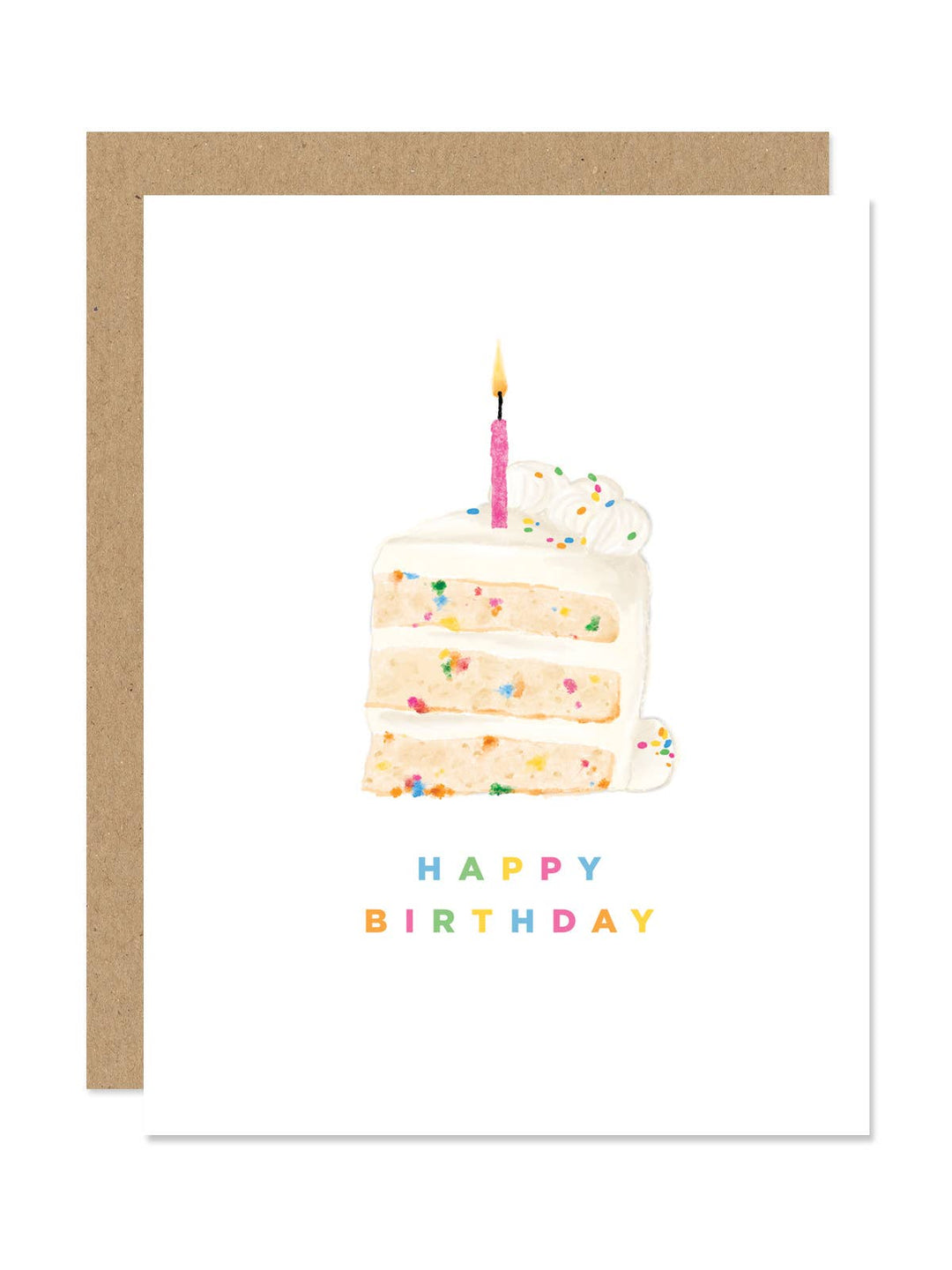 Funfetti Cake Slice Birthday Card